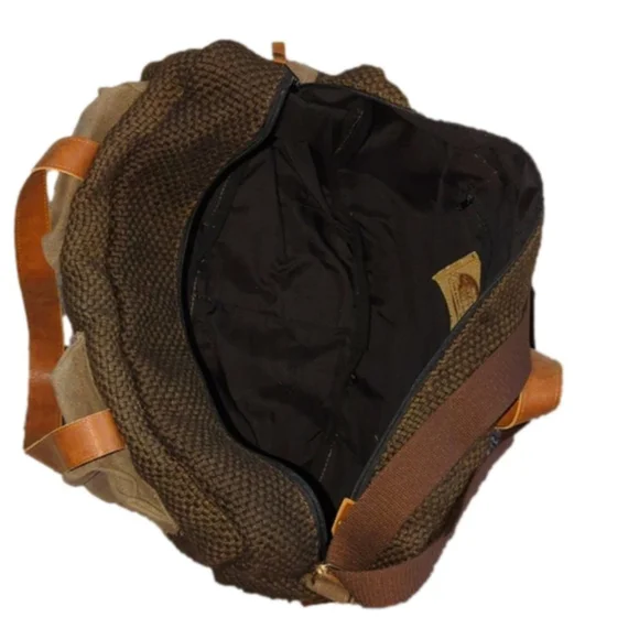 Barrel Shack Brown Mens Duffle Bag Overnight Tote Travel Bag - Picture 4 of 11